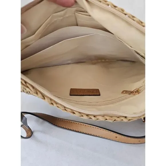 Style & Co Straw Crossbody Bag Purse with Shells NWT - Picture 5 of 6